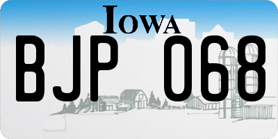 IA license plate BJP068
