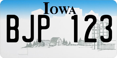 IA license plate BJP123