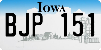 IA license plate BJP151