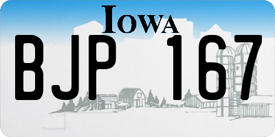 IA license plate BJP167