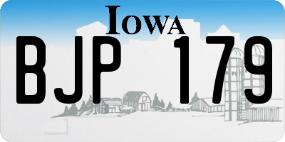 IA license plate BJP179