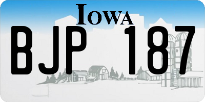 IA license plate BJP187