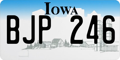 IA license plate BJP246