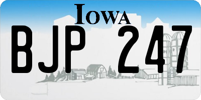 IA license plate BJP247