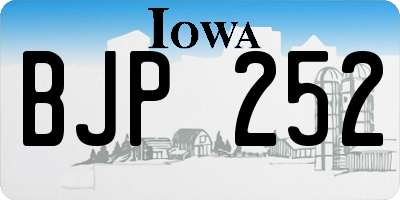 IA license plate BJP252