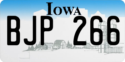 IA license plate BJP266