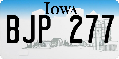 IA license plate BJP277