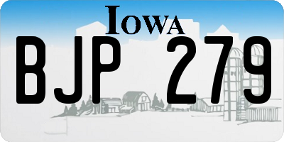 IA license plate BJP279
