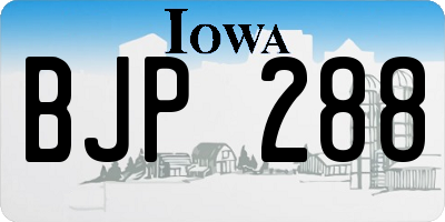 IA license plate BJP288