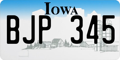 IA license plate BJP345