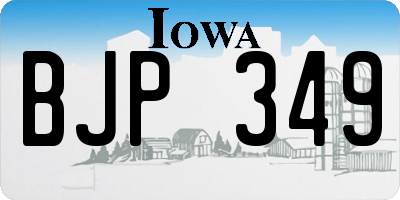 IA license plate BJP349