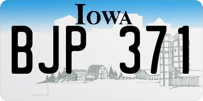 IA license plate BJP371