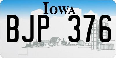 IA license plate BJP376
