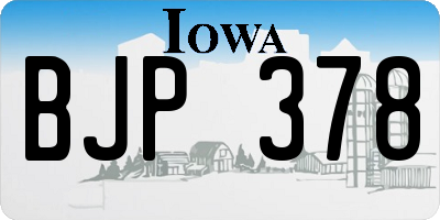 IA license plate BJP378