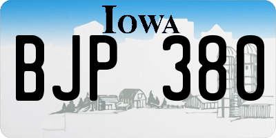 IA license plate BJP380