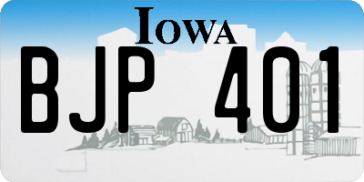 IA license plate BJP401