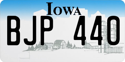 IA license plate BJP440