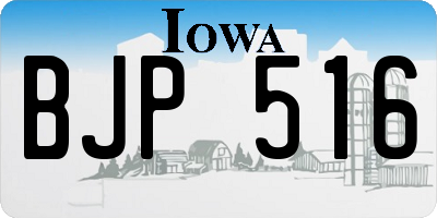 IA license plate BJP516