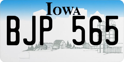 IA license plate BJP565