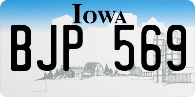 IA license plate BJP569