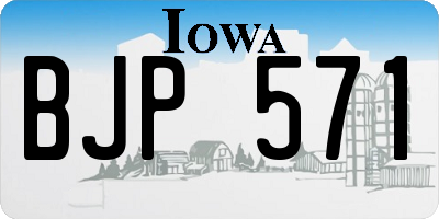 IA license plate BJP571