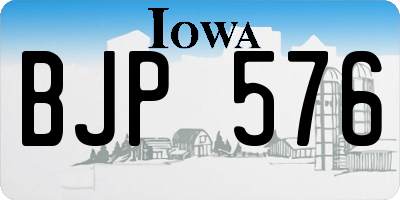 IA license plate BJP576