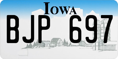 IA license plate BJP697