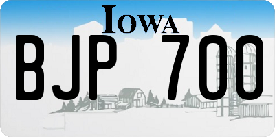 IA license plate BJP700