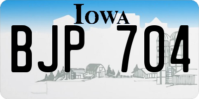 IA license plate BJP704