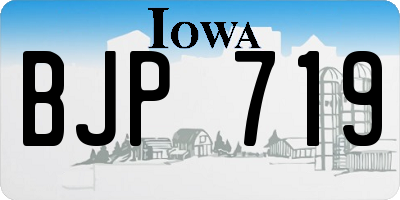 IA license plate BJP719