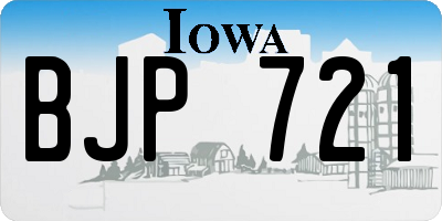 IA license plate BJP721