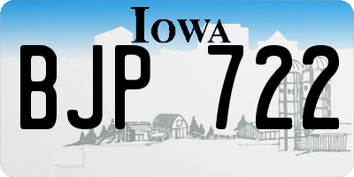 IA license plate BJP722