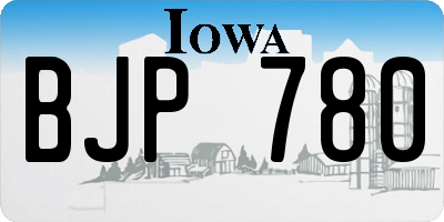 IA license plate BJP780