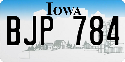 IA license plate BJP784