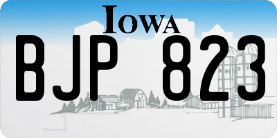 IA license plate BJP823