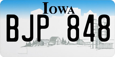IA license plate BJP848