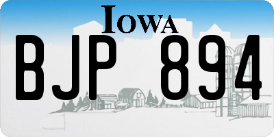 IA license plate BJP894