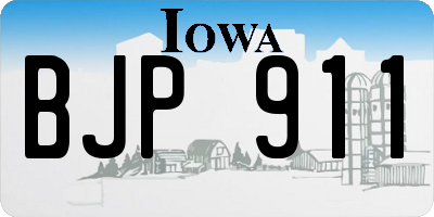 IA license plate BJP911