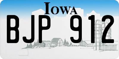 IA license plate BJP912