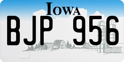 IA license plate BJP956