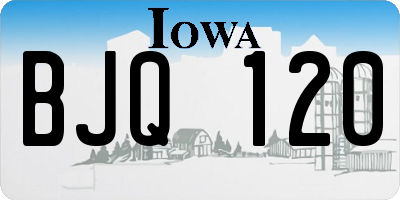 IA license plate BJQ120