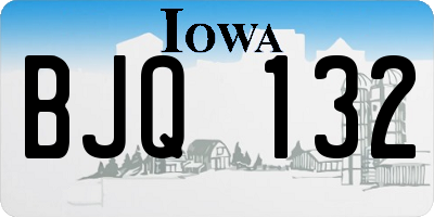 IA license plate BJQ132