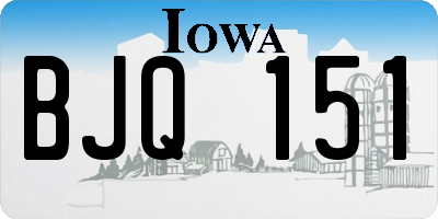 IA license plate BJQ151