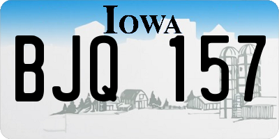 IA license plate BJQ157