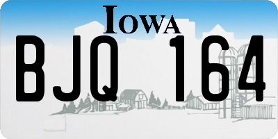 IA license plate BJQ164
