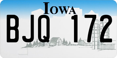 IA license plate BJQ172