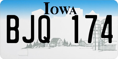 IA license plate BJQ174