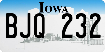 IA license plate BJQ232