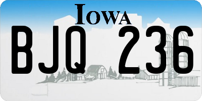 IA license plate BJQ236