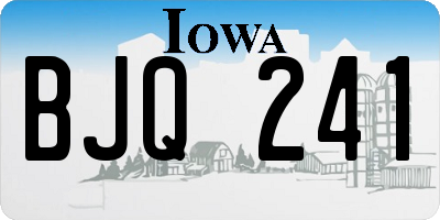 IA license plate BJQ241